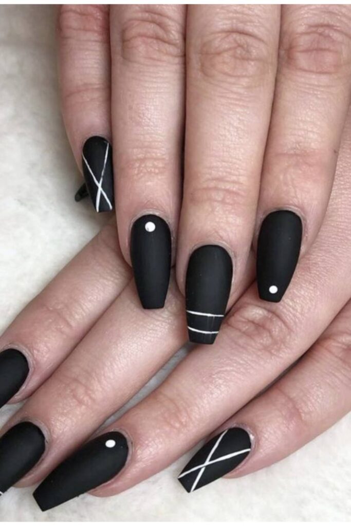 Simple nail designs black