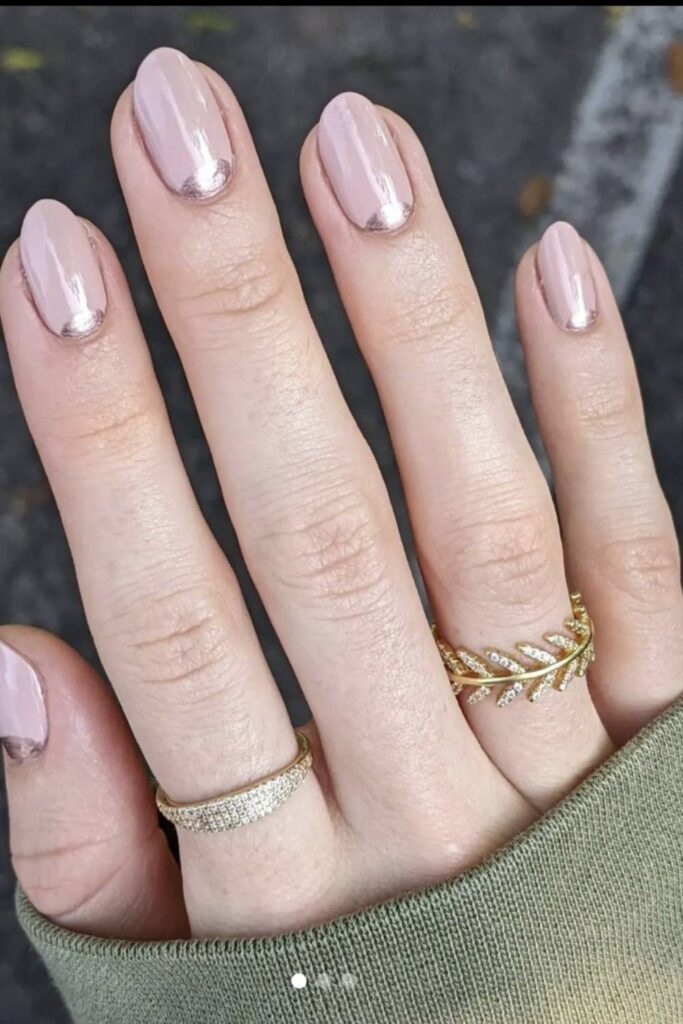 Simple nail designs metallic