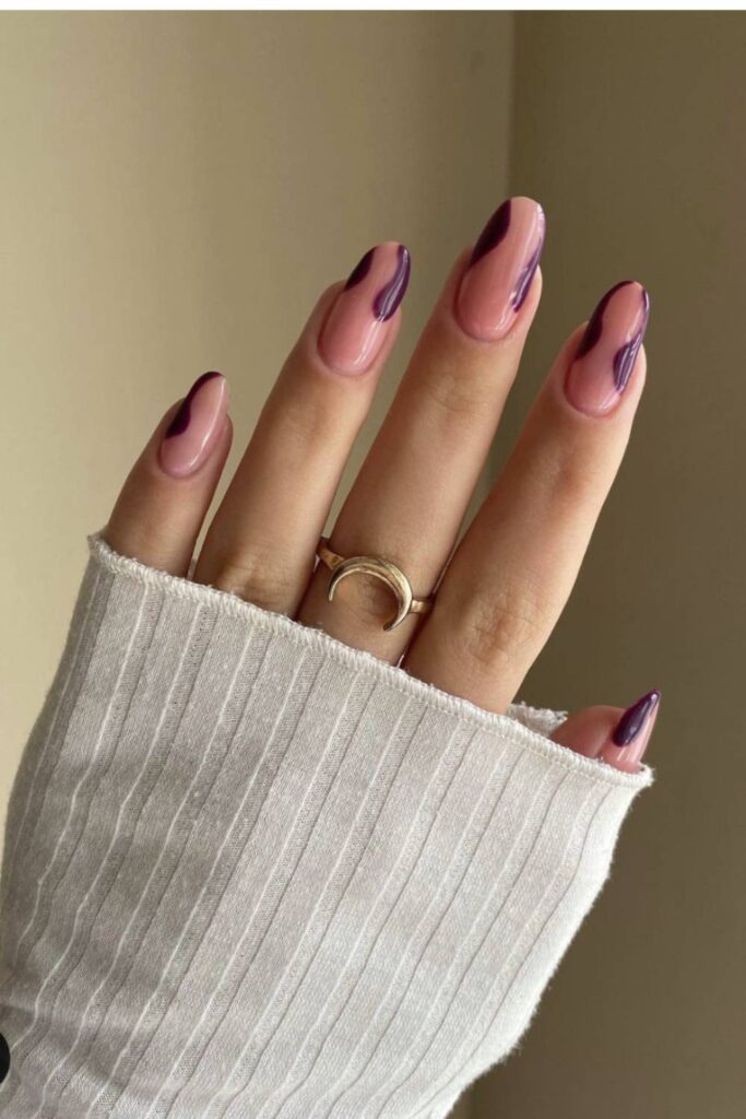 Simple nail designs swirl