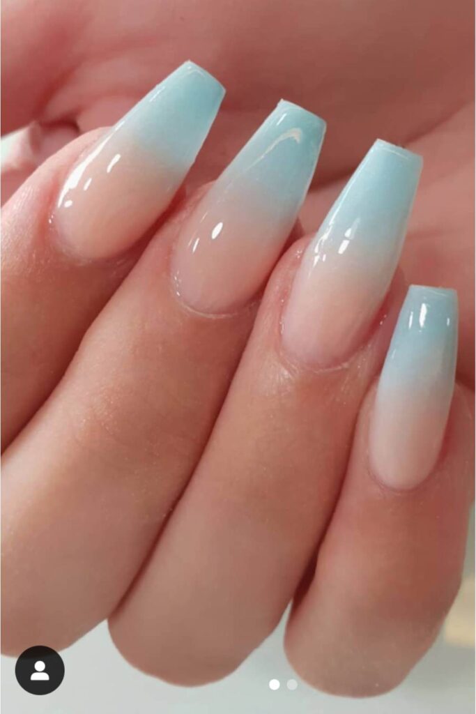 ombre blue nails